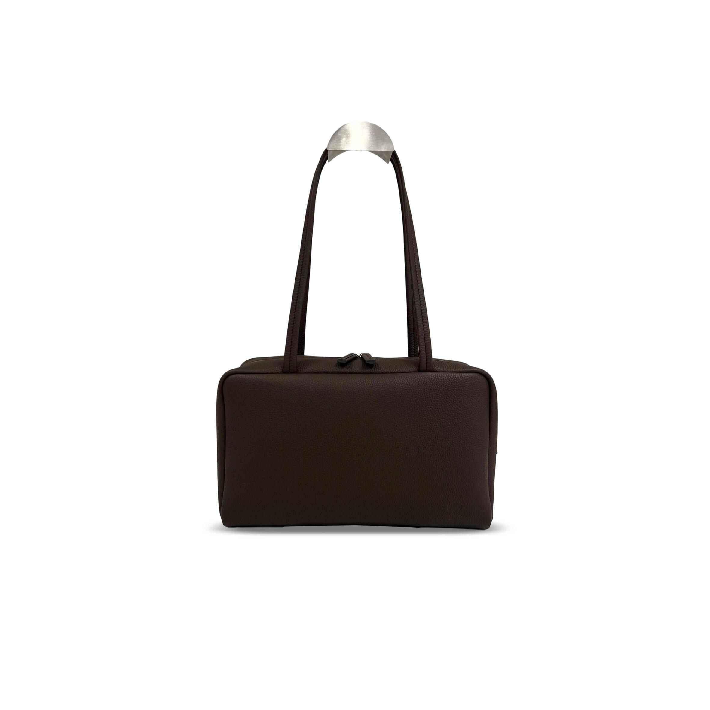 THE ROW ASTRA GRAINED LEATHER BOWLING BAG (30.5*18*10cm)